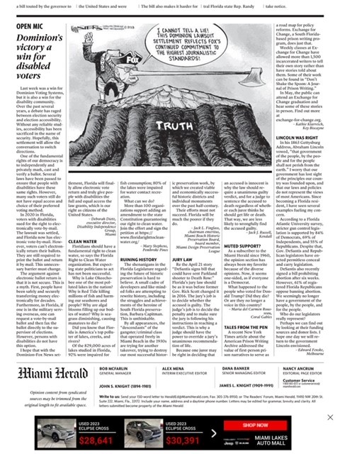 Debbie Dietz Op Ed Article Image from The Miami Herald