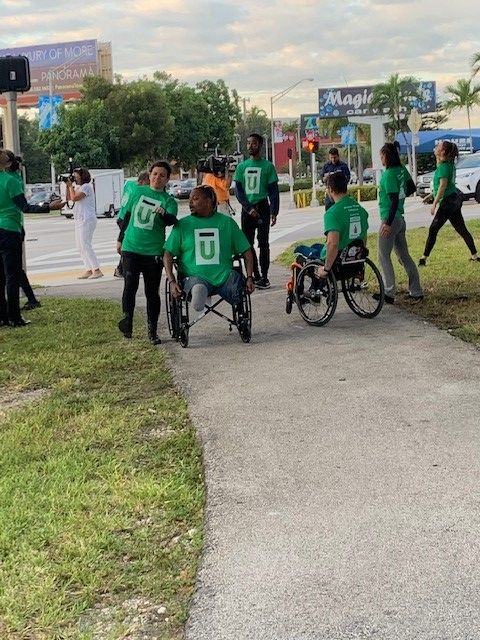dancing in support of the underline for give miami day