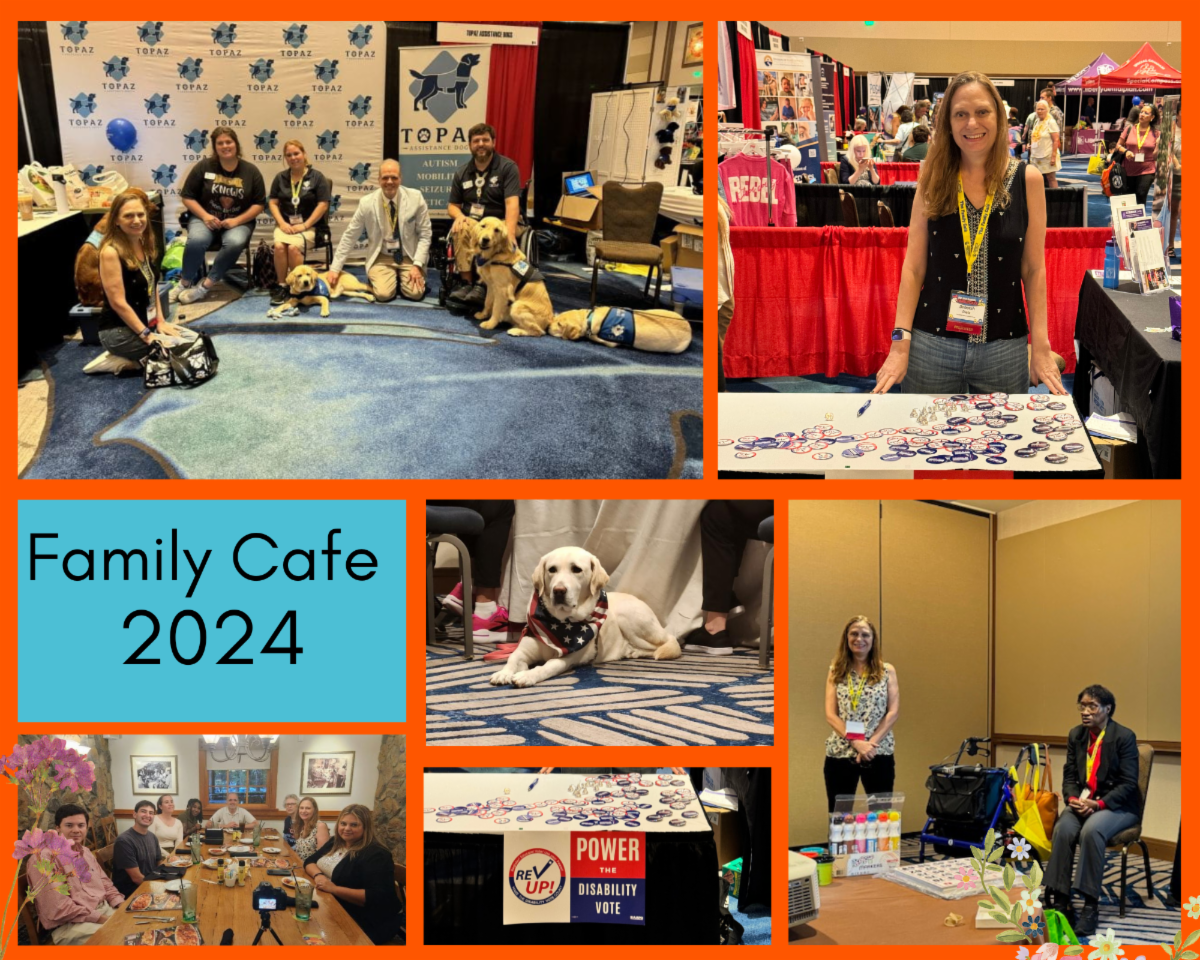 Photo collage of the Family Cafe event in Orlando FL
