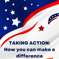 Red white and blue image with stars