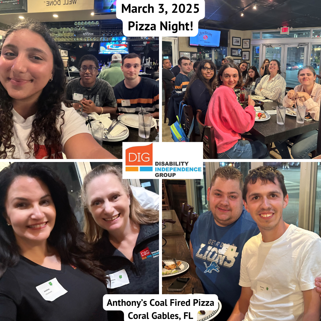Photo Collage of DIG March 3rd pizza night