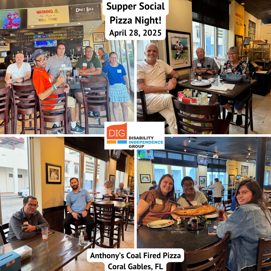 Photo collage of DIG April pizza night