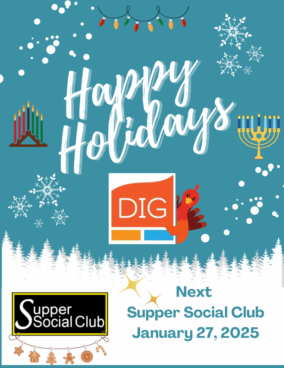 DIG Supper Social Holiday Flyer