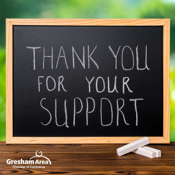 Thank you from the Gresham Area Chamber