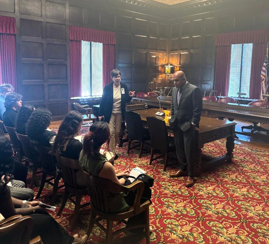 Speaking with Rutgers Interns at the State House
