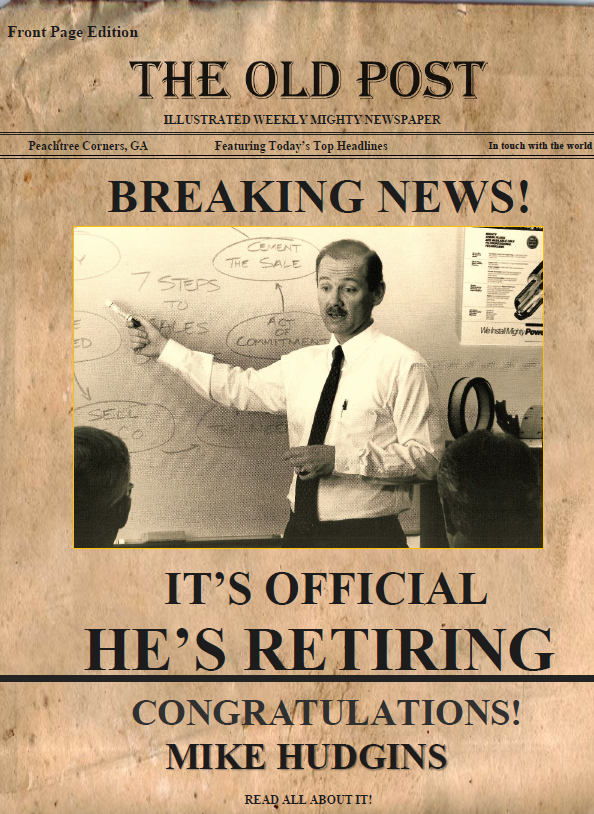 Announcing Mike Hudgins Retirement