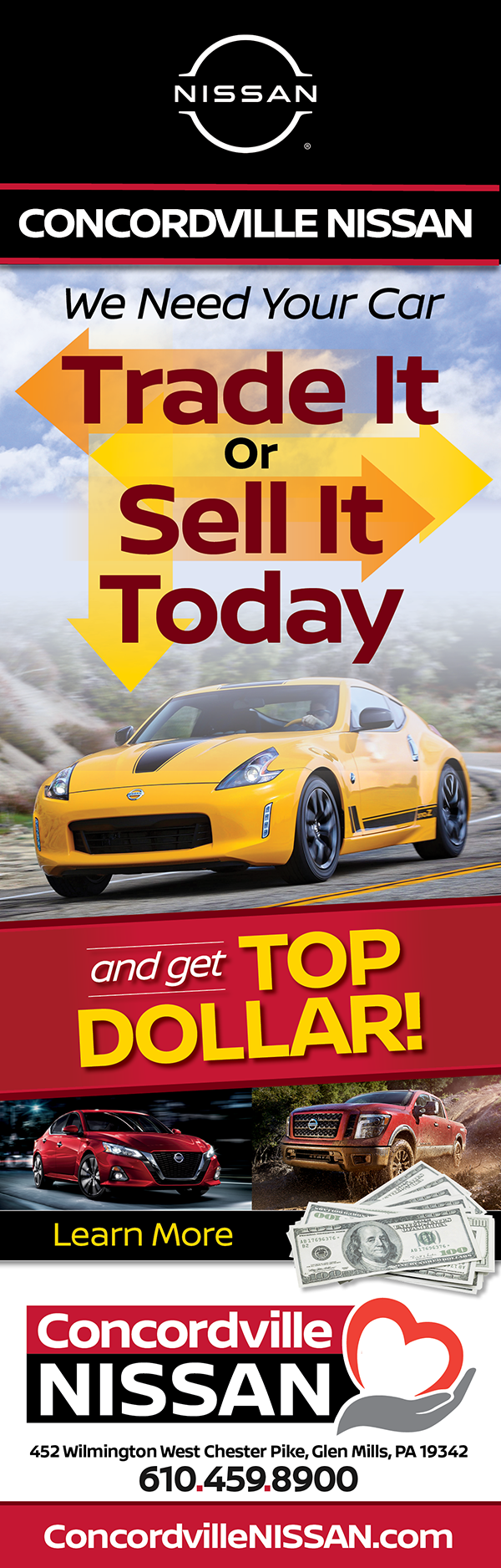 Trade It or Sell It to Concordville Nissan 💰