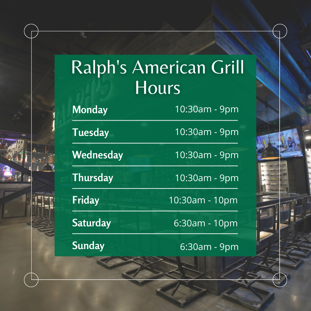 Ralph's American Grill Upcoming Events and Specials