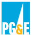 Logo in blue and white reading PG