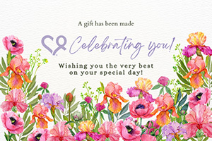 illustration of colorful flowers - Celebrating You