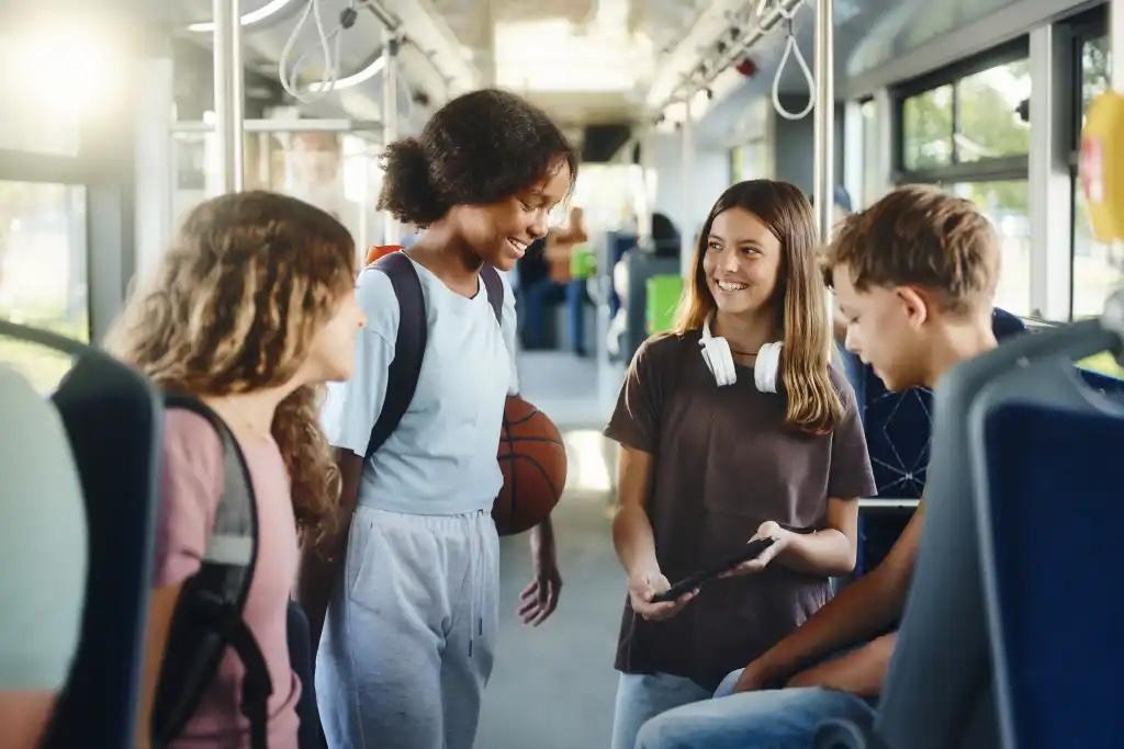 kids on bus