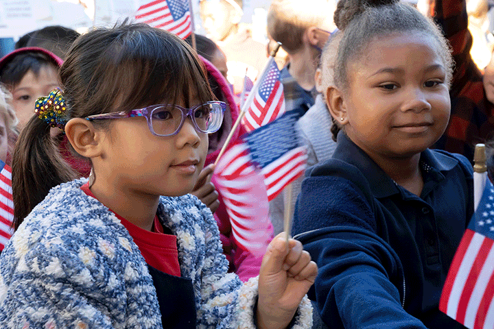 Longfellow Elementary Students Salute Veterans