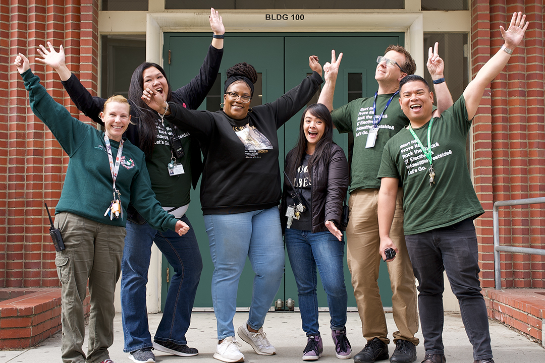 Stephens Middle School Administrators and Principal Eric Cabacungan (far right) 