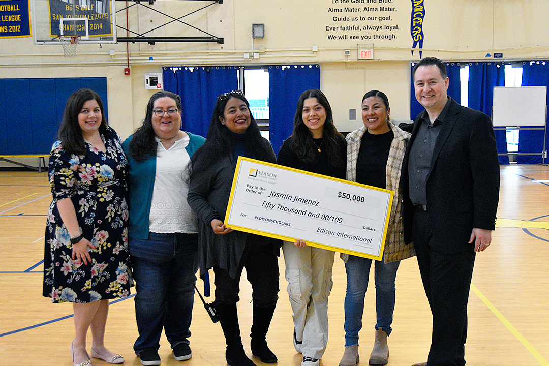 Avalon TK-12 Student and Group of Community Members
