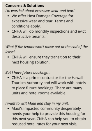 New CNHA Lease Program and Rental Rates