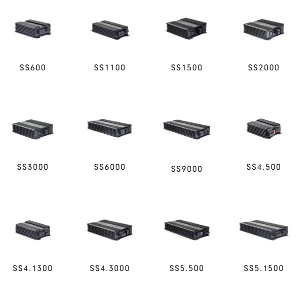 full line of ss series amplifiers from smallest to largest from monoblocks up to 5 ch