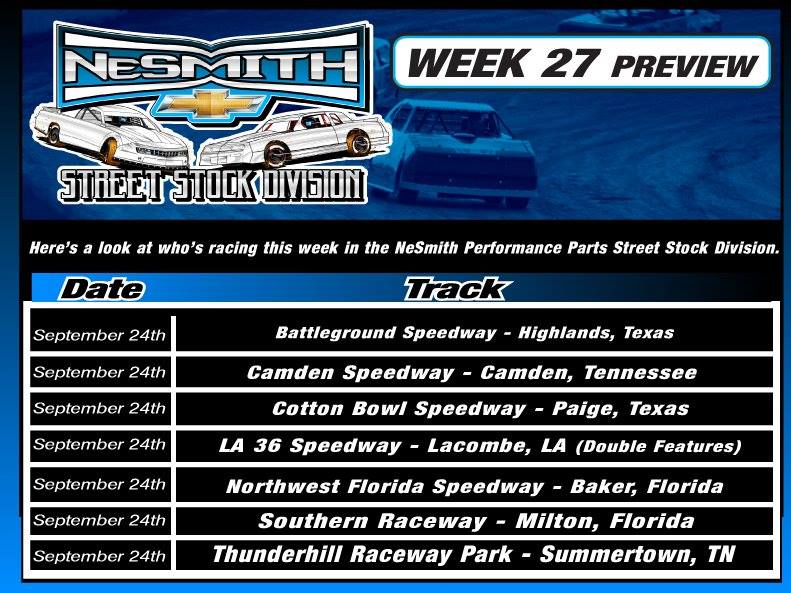 Nesmith Chevrolet Claxton Ga >> Nesmith Performance Parts Street Stock Division Week 27 Preview Nesmith Chevrolet Claxton Ga >> Nesmith Performance Parts Street Stock Division Week 27 Preview