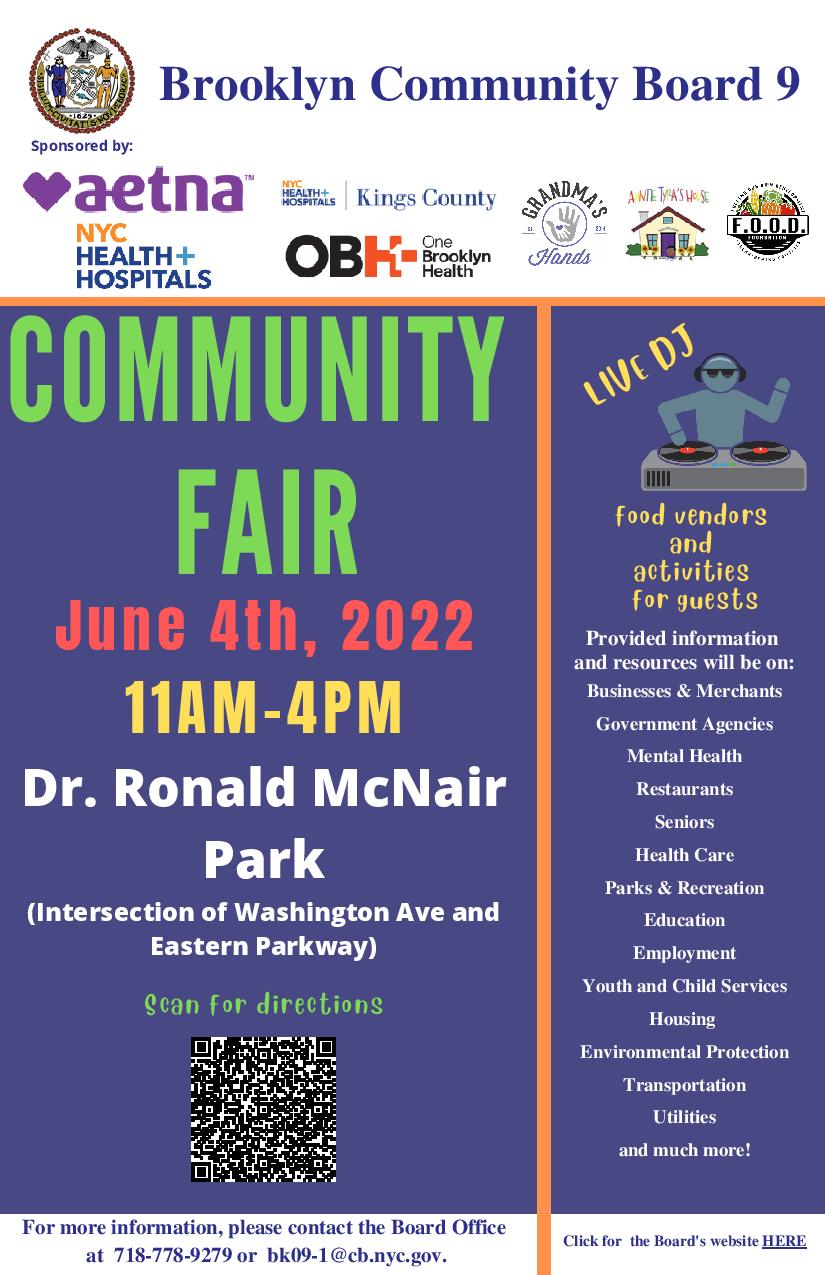 Brooklyn Community Board 9 Meetings, Resources & Info 05/27/2022