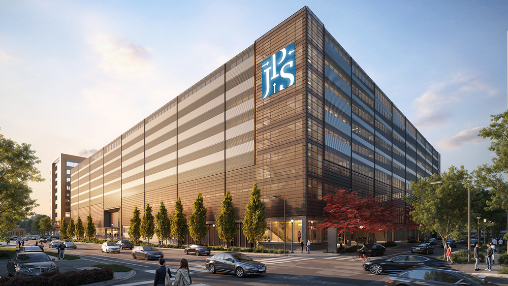 Rendering of new JPS parking garage