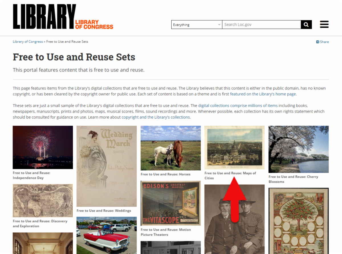 Library of Congress Free to Reuse