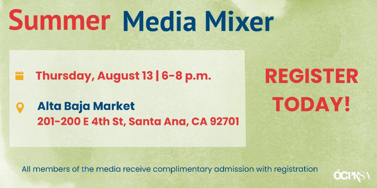 August 13: Annual Summer Media Mixer