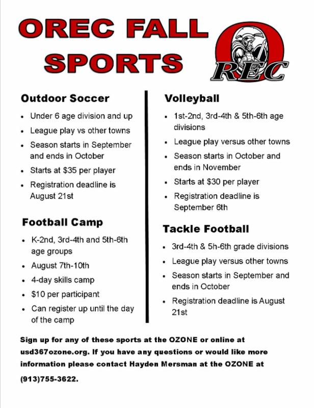 Ozone Fall Sports