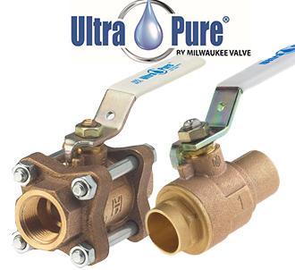 Milwaukee Valve lead-free UltraPure Valves