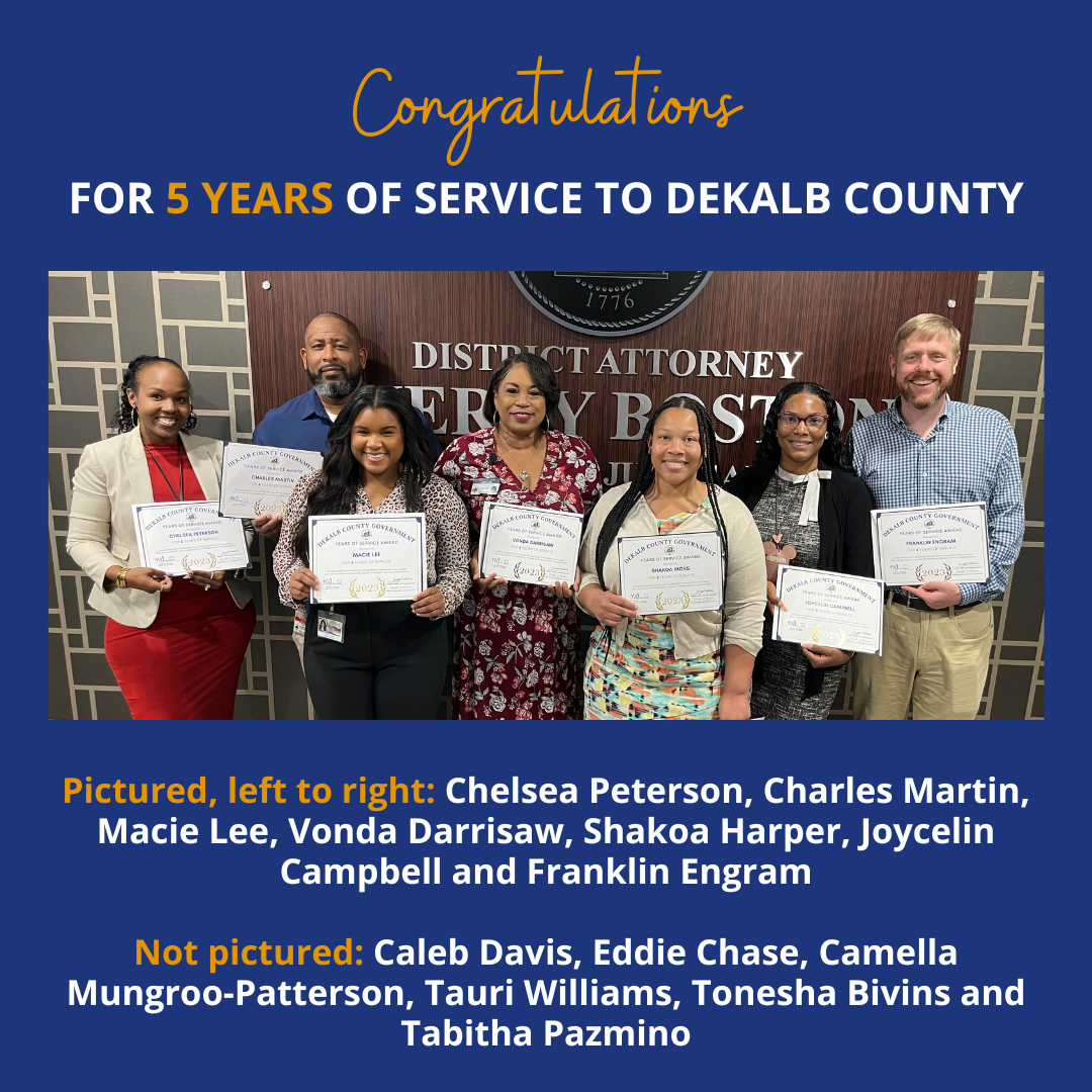 News from the Office of DeKalb County District Attorney Sherry Boston