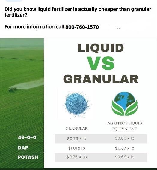 ARE YOU OVER PAYING FOR FERTILIZERS, LIQUID VS GRANULAR COST COMPARISON