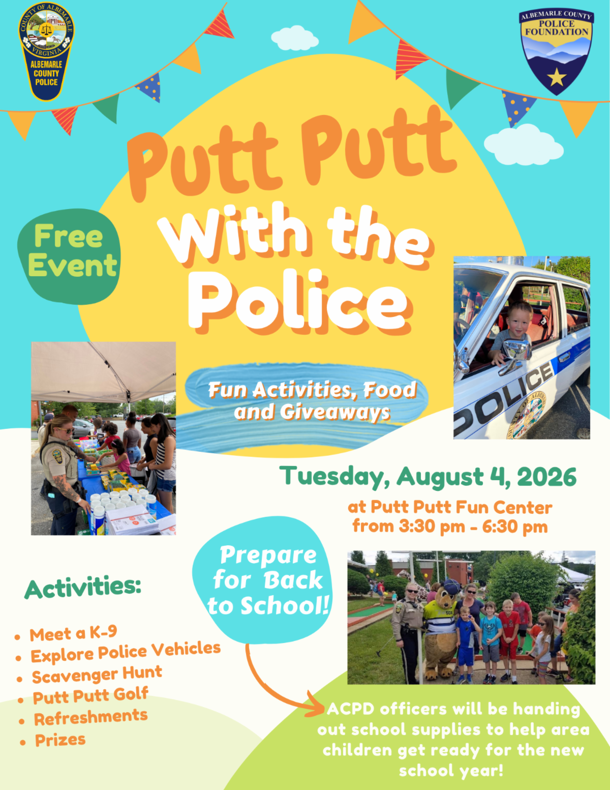 Putt Putt with the Police Aug 4 2026
