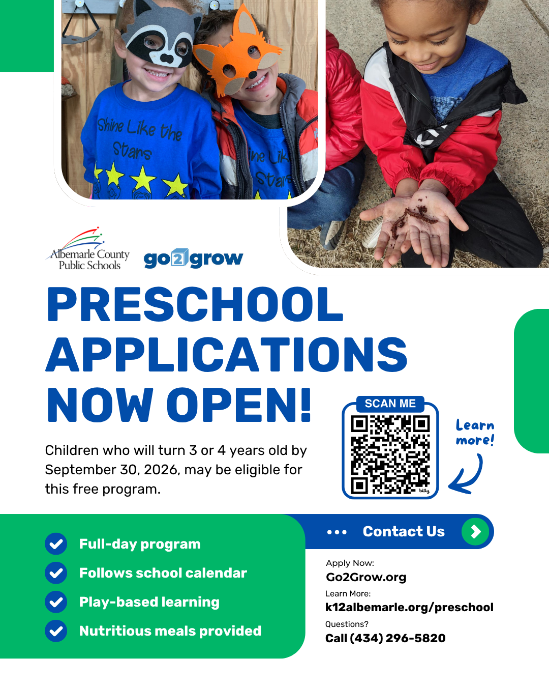ACPS Preschool Application Open 2026