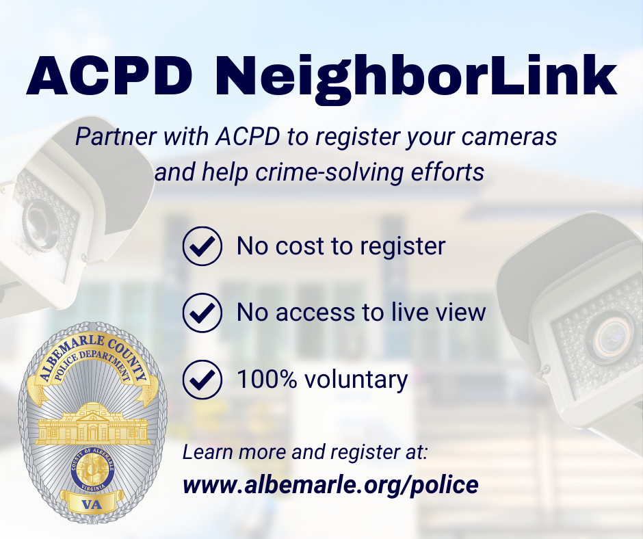 ACPD NeighborLink Camera Signup is Now Available for Free