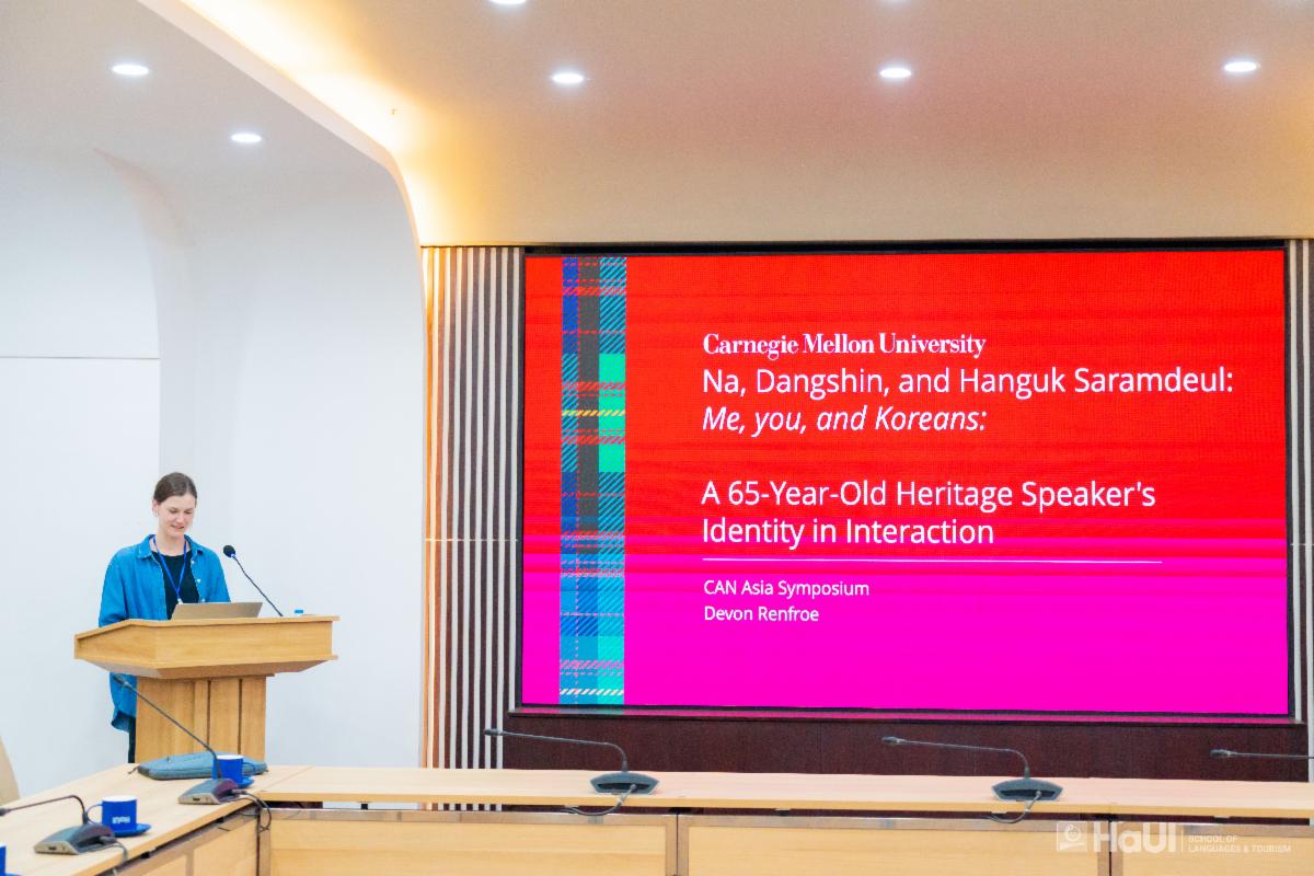 Devon Renfroe giving presentation in Vietnam_spring 2026
