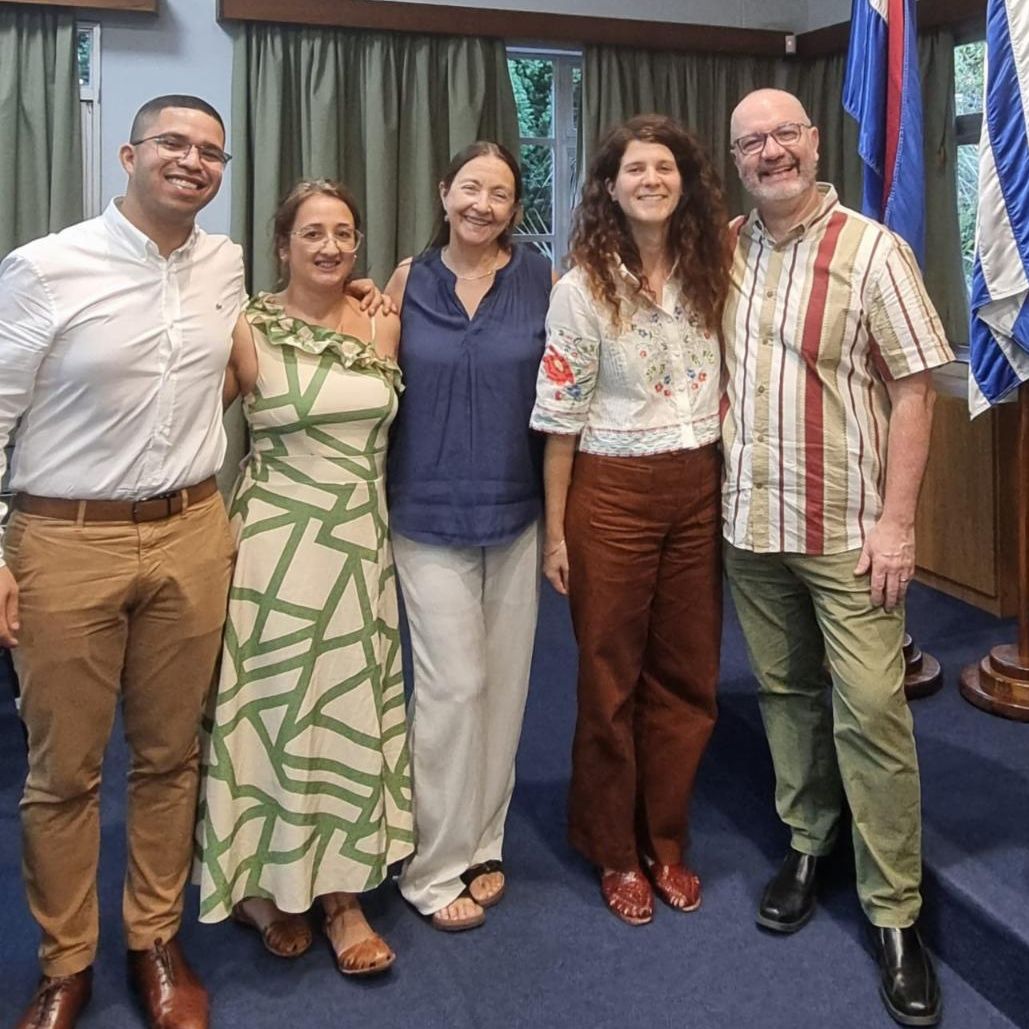 Sebastien Dubreil with colleagues at conference