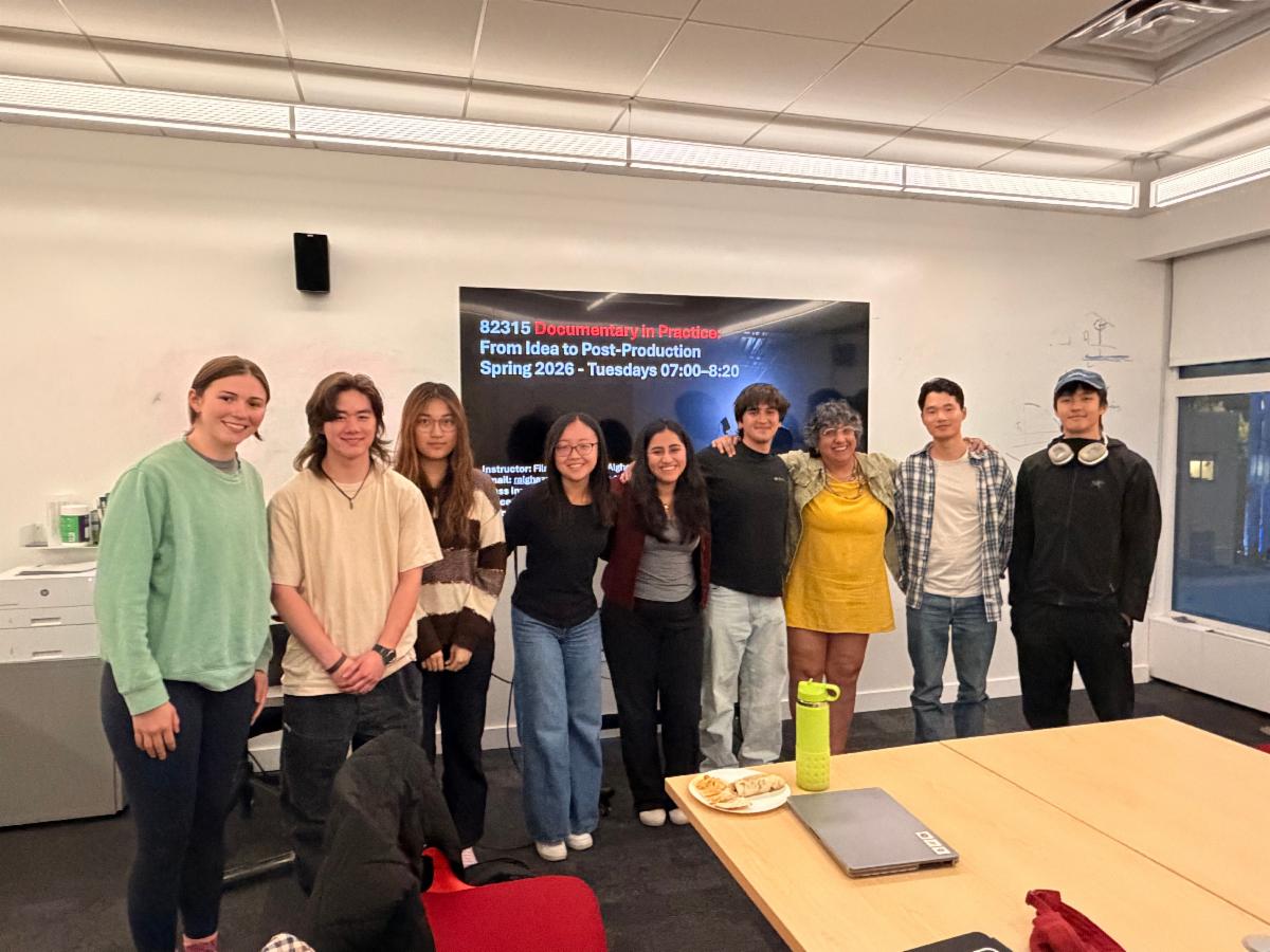 Students in 82-315 Documentary in Practice pose for photo