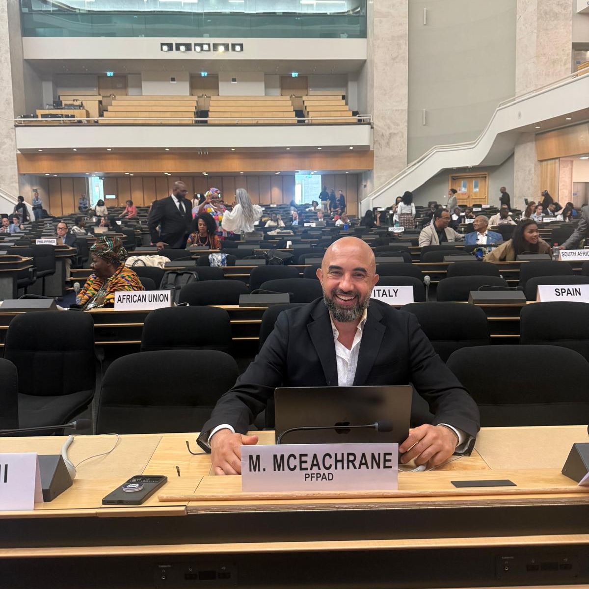  Michael McEachrane at U.N. Permanent Forum on People of African Descent spring 2026