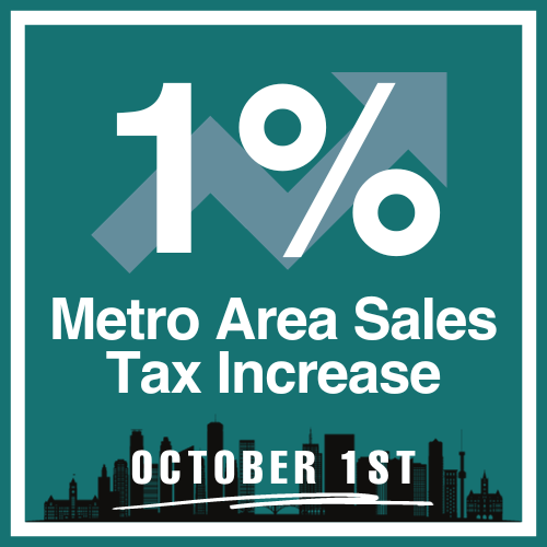 1% Metro Area Sales Tax Increase