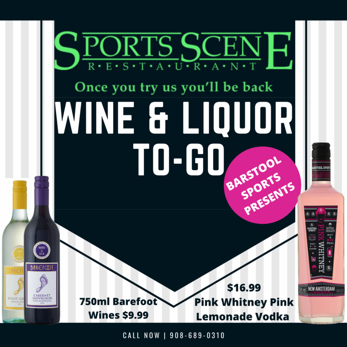 FREE DELIVERY, DRINK KITS, PRIME RIB + BBQ RIBS from Sports Scene