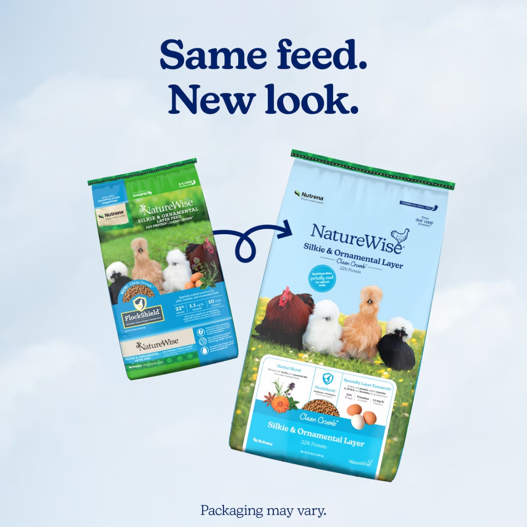 Bags of NatureWise Silkie Feed