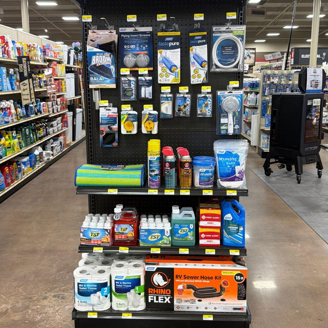 Display of outdoor supplies