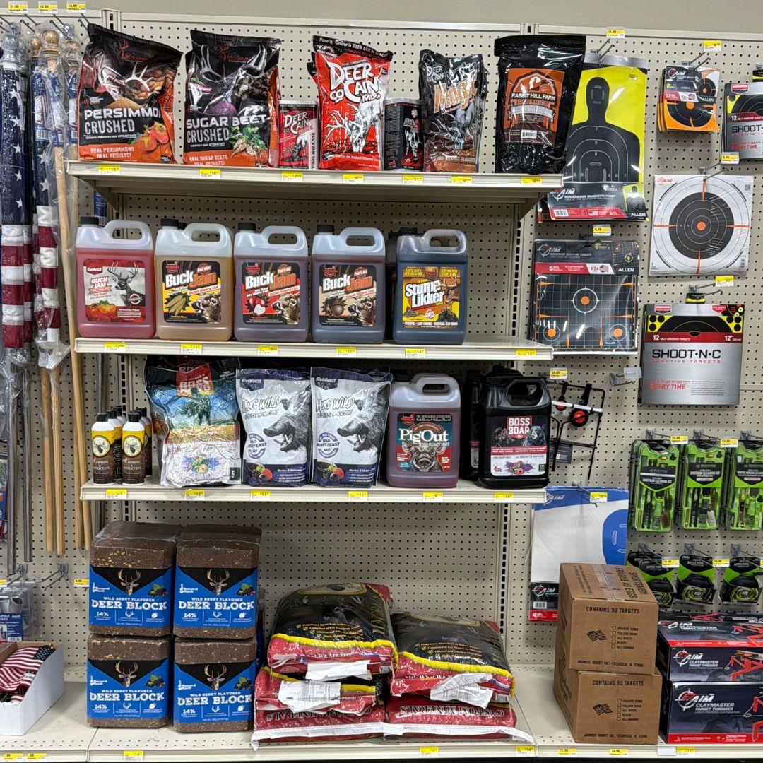 Wildlife Feed display at Steinhausers Magnolia - mostly attractants