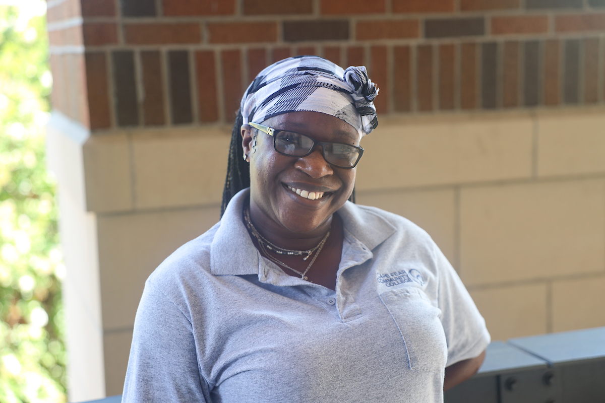 candyce smiling for camera