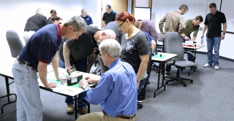 Hands-on work with instruments at Dade Moeller Training Academy_s Las Vegas facility.