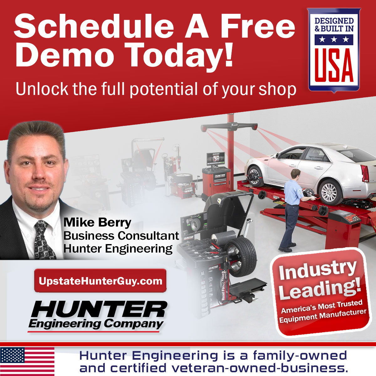 Schedule A Free Demo Today With Mike Berry, Your Local Hunter Engineering Business Consultant