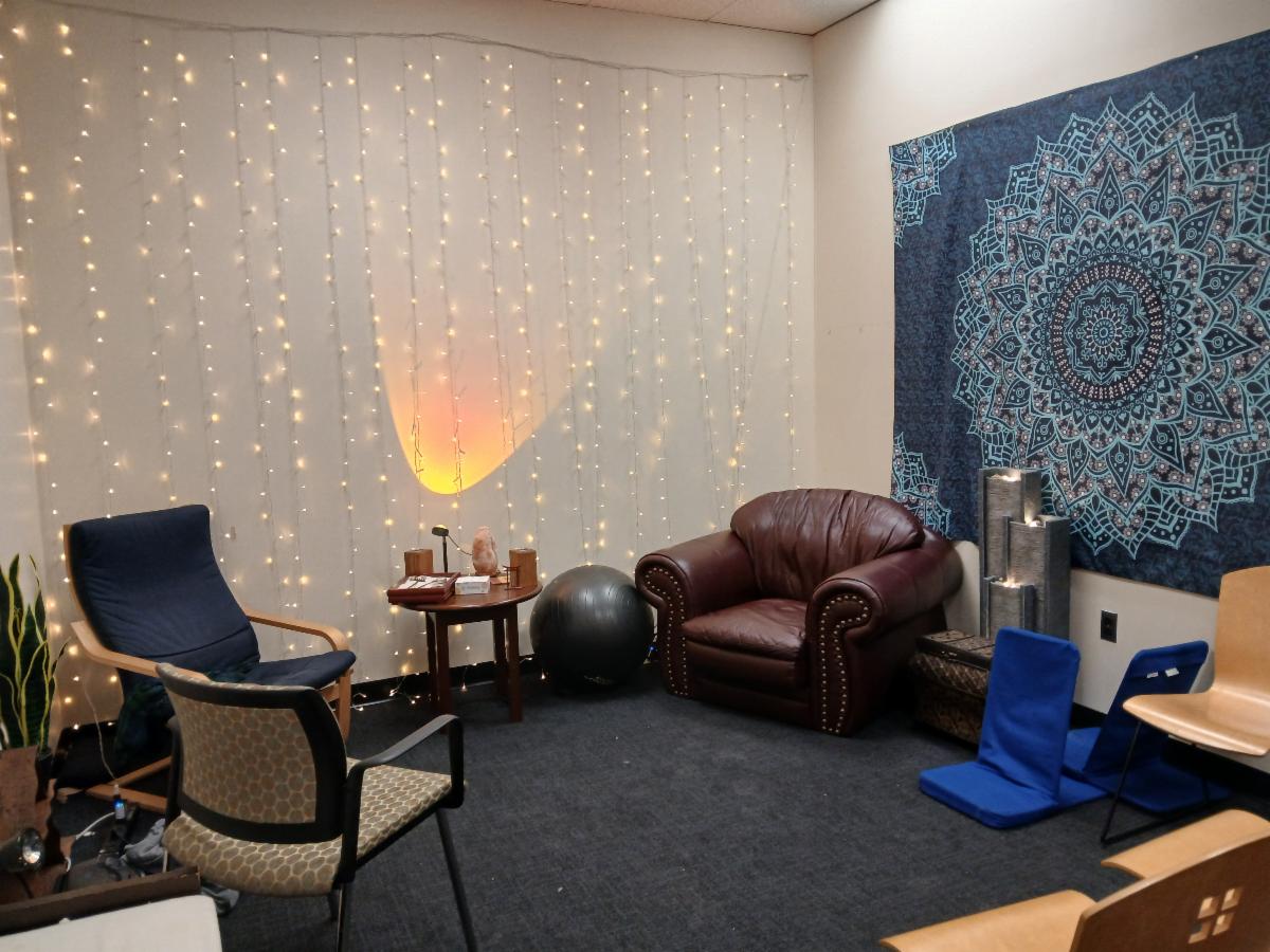 an image of the School of Social Welfare, Body Mind Spirit Student Wellness Room