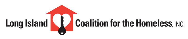 red house with key inside a heart with text that reads Long Island Coalition for the Homeless logo
