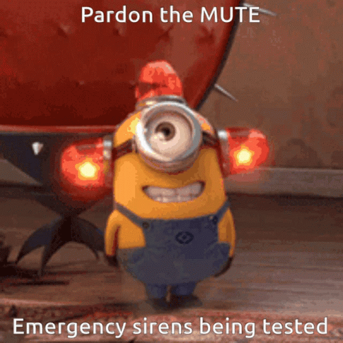Minion with sirens