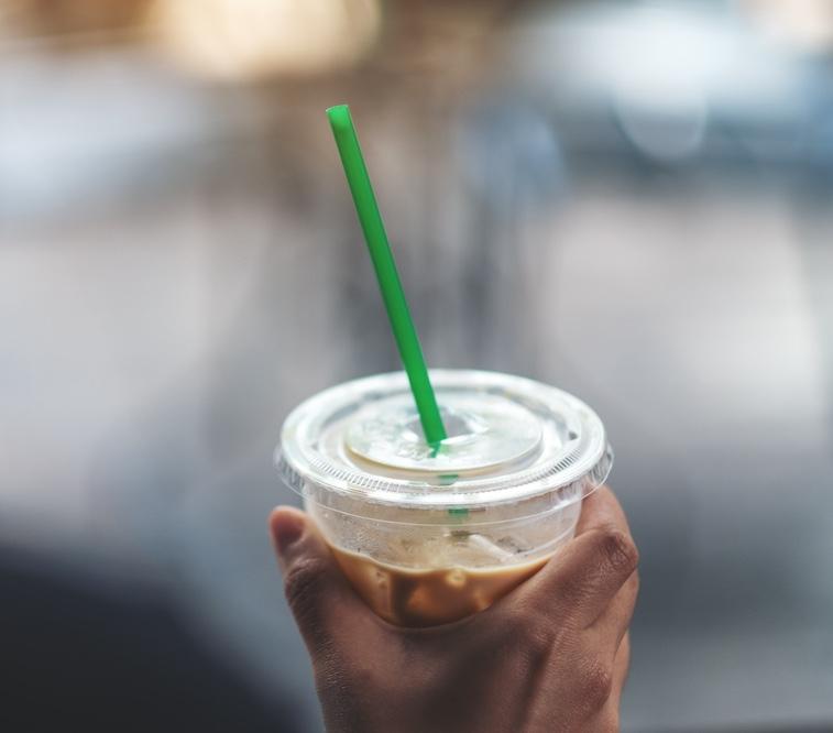 coffee bar cup being held by hand