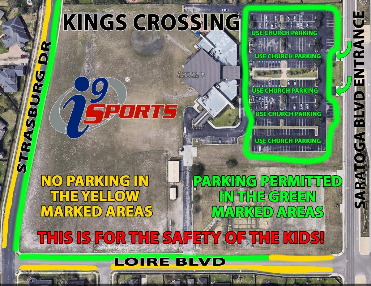 Kings Crossing Parking & Field Maps