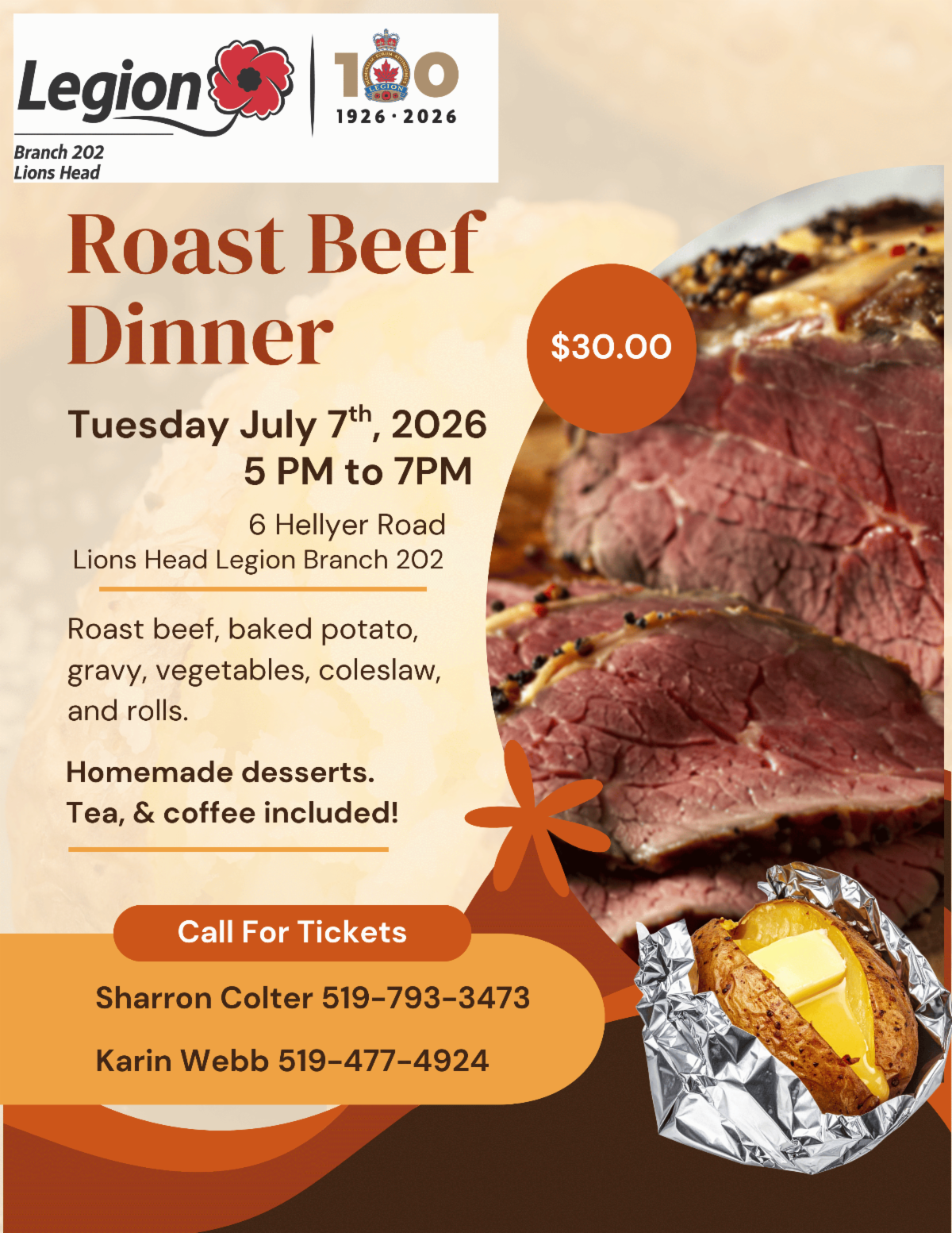 Roast Beef Dinner. Details in link.